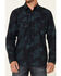 Moonshine Spirit Men's Prism Paisley Print Long Sleeve Snap Western Shirt , Navy, hi-res