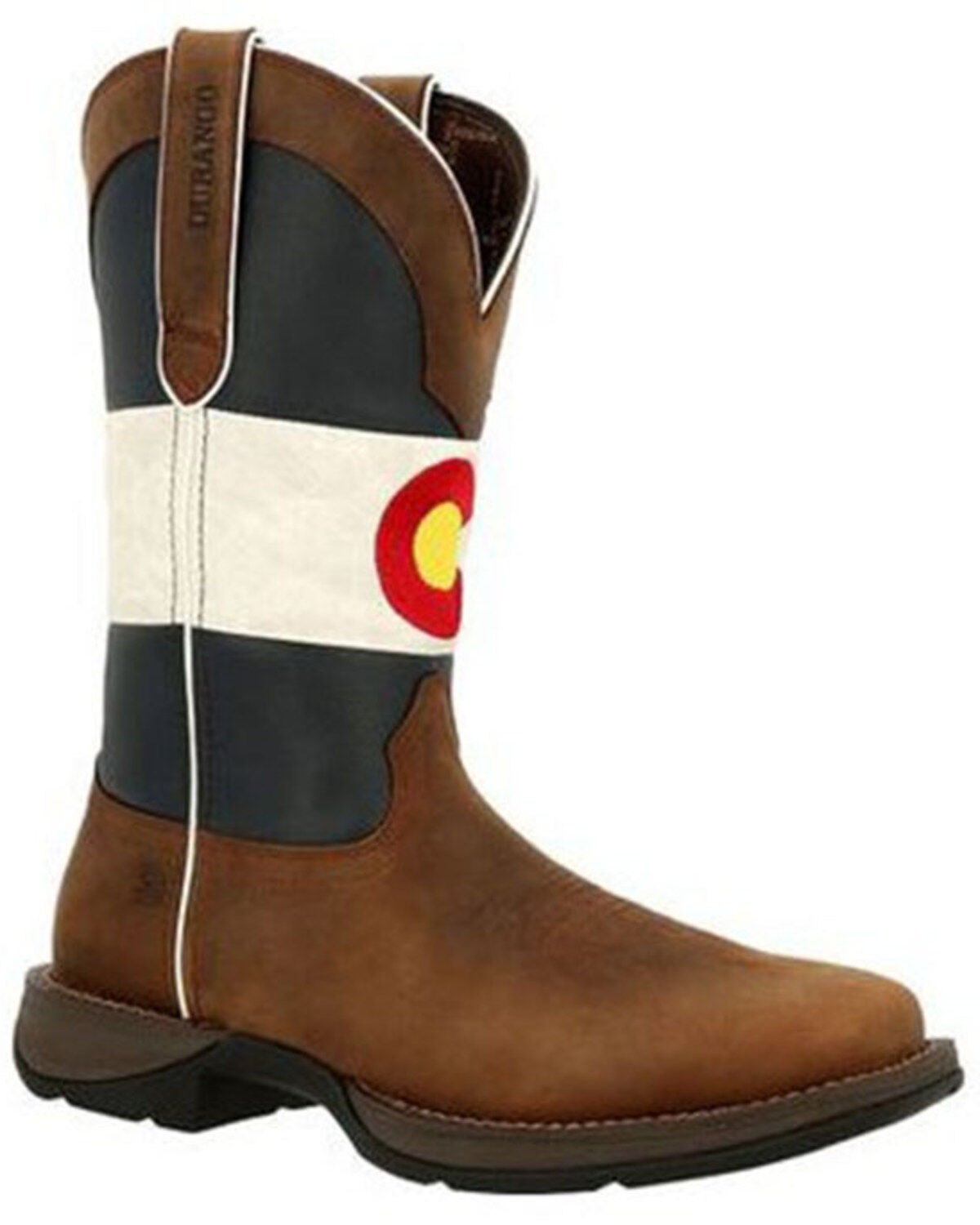 Durango Men's Colorado Flag Performance Western Boots - Square Toe, Brown, hi-res