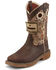 Image #1 - Justin Men's Stampede Grizzly Brown Western Work Boots - Steel Toe, , hi-res