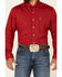 Image #3 - Cinch Men's Modern Fit Solid Red Long Sleeve Button-Down Western Shirt, Red, hi-res