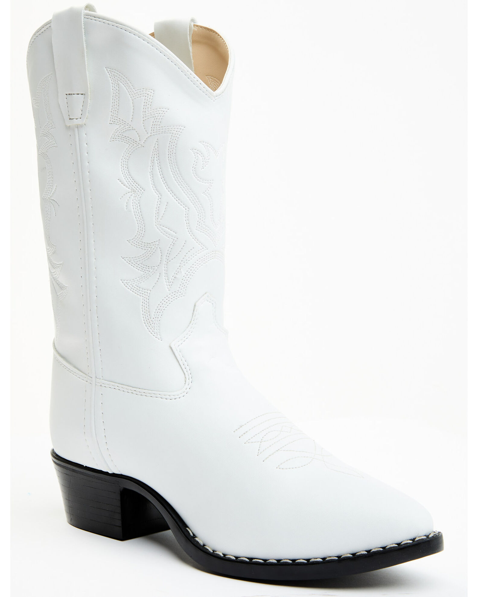 Girls white cowgirl top boots