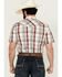 Image #4 - Cody James Men's Festive Plaid Print Short Sleeve Snap Western Shirt, , hi-res