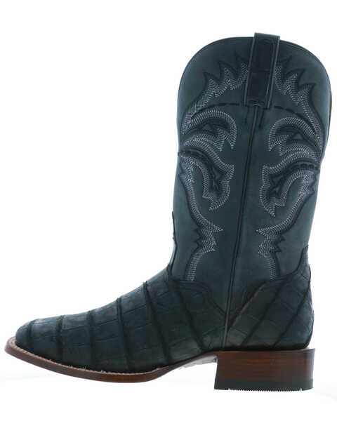 El Dorado Men's Black Exotic Caiman Leather Western Boots - Wide Square Toe, , hi-res