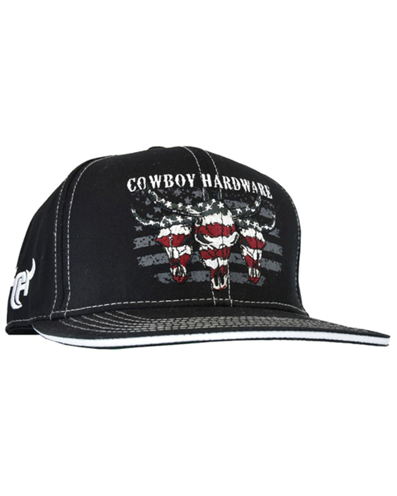 Cowboy Hardware Men's Triple Flag Skull Baseball Cap