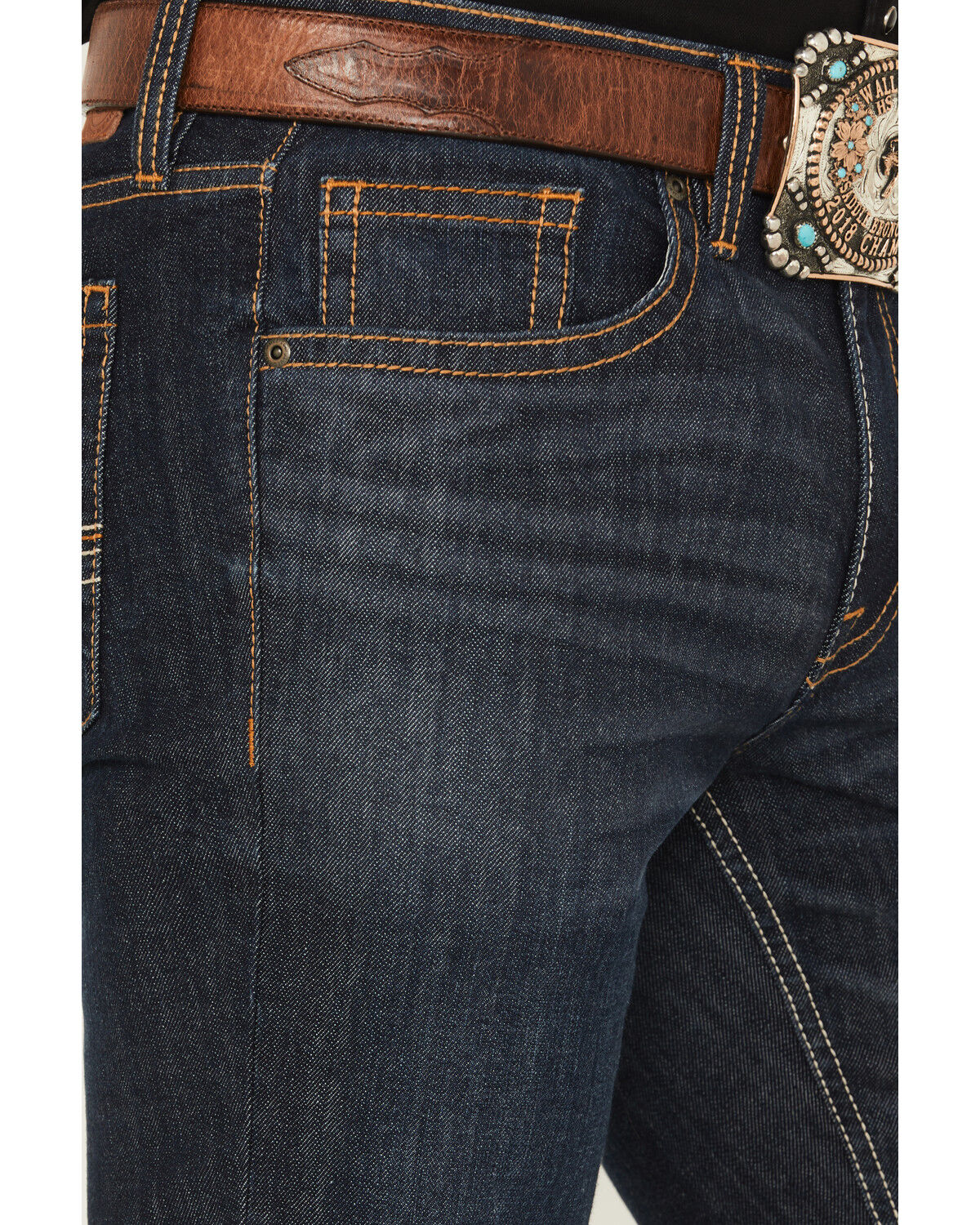 Image #2 - Cody James Men's Night Hawk Wash Duke Relaxed Bootcut Stretch Denim Jeans, Dark Wash, hi-res