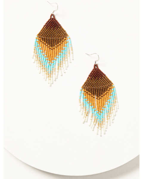 Idyllwind Women's Copperlily Seed Bead Earrings, Turquoise, hi-res