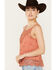 Beyond The Radar Women's Crochet Trim Tank, Rust Copper, hi-res