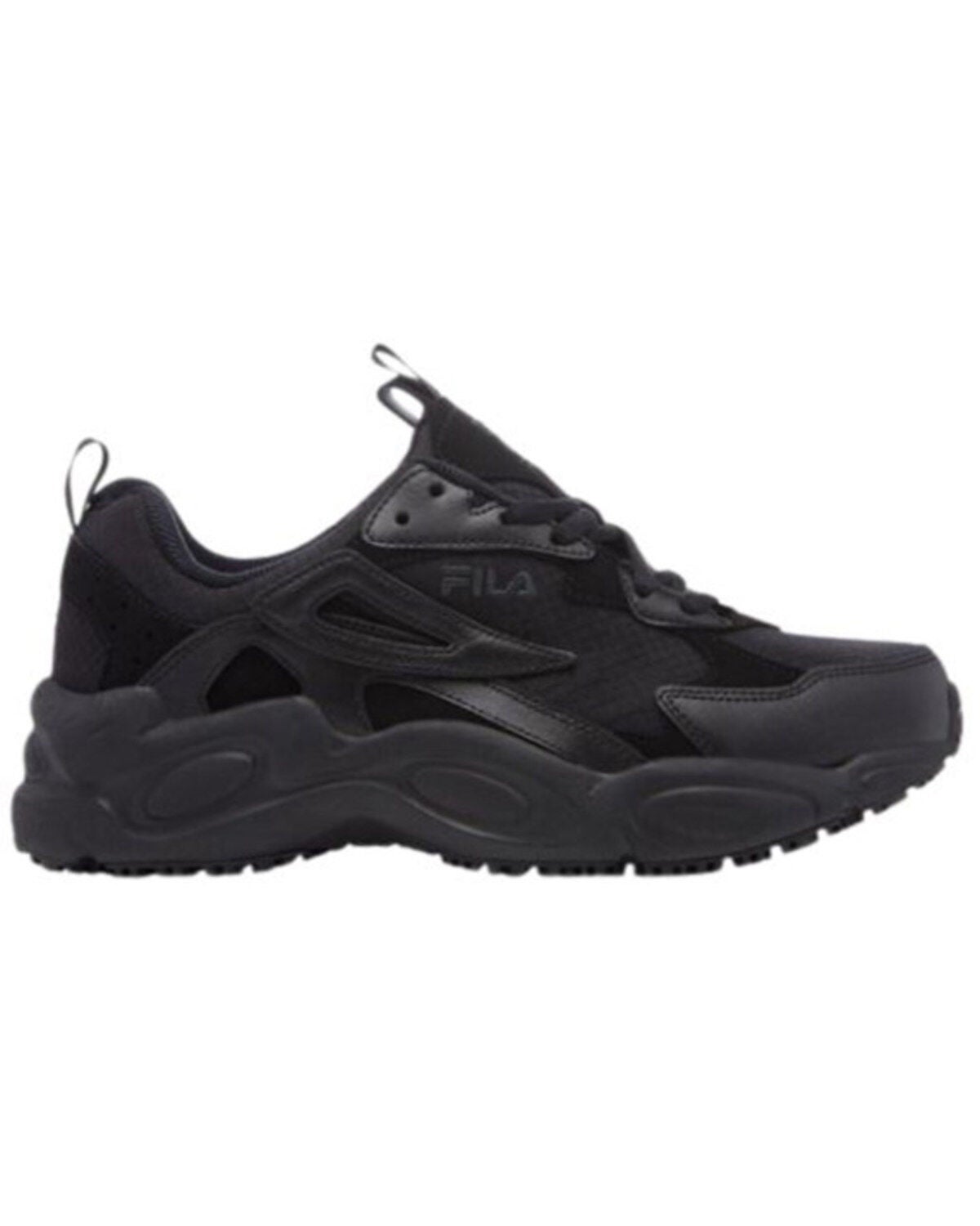 Fila Men's Memory Lateshift Slip Resistant Waterproof Work Shoes - Soft Toe, Black, hi-res