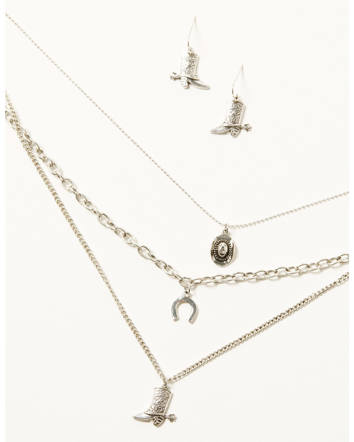 Image #3 - Shyanne Women's 3 Layered Jewelry Set - 2 Piece, Silver, hi-res