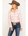 Image #1 - Wrangler Women's Boot Barn Exclusive Plaid Long Sleeve Western Shirt, , hi-res