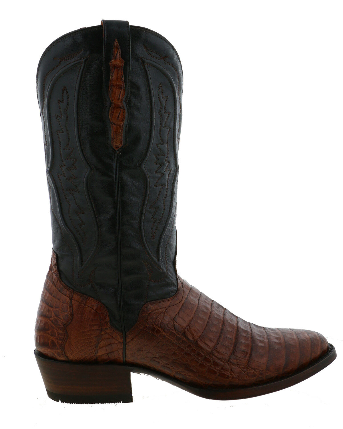 Image #2 - El Dorado Men's Caiman Belly Western Boots - Round Toe, , hi-res