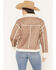 Image #4 - Shyanne Women's Wildcat Sherpa Lined Faux Suede Jacket, Taupe, hi-res