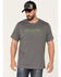 Image #1 - Brothers and Sons Men's Mountains Graphic Short Sleeve T-Shirt, Charcoal, hi-res