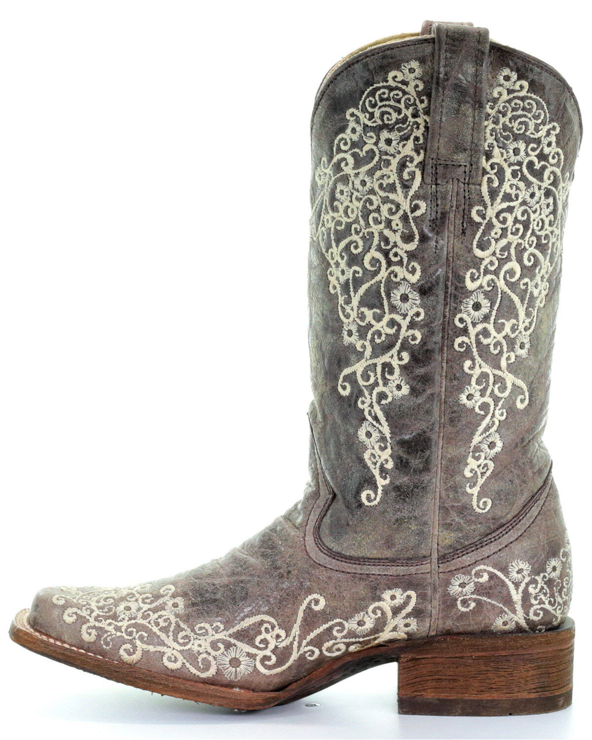 Corral Ladies Brown Embroidery and Studs Boot A3425 
