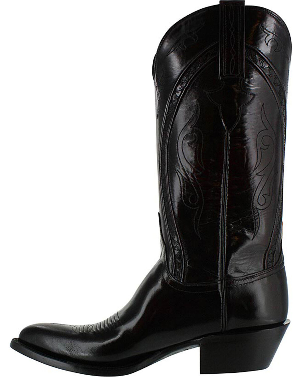 black pointed cowboy boots