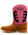 Shyanne Girls' Light-Up Western Boots - Round Toe, Pink, hi-res