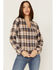 Image #1 - Cleo + Wolf Women's Plaid Print Blouse, Blush, hi-res