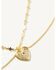 Image #2 - Shyanne Women's Heart Cross Necklace, Gold, hi-res