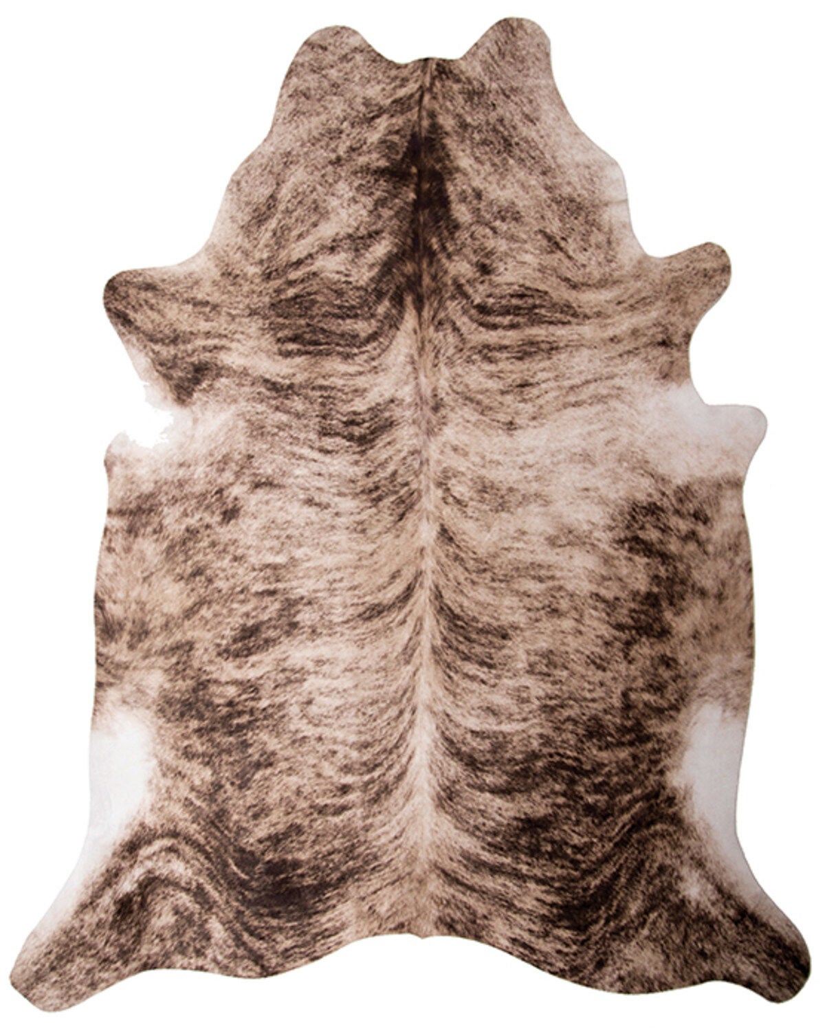 Carstens Home Small Faux Cowhide Medium Brindle Rug, Brown, hi-res