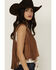Image #2 - Shyanne Women's Faux Suede Fringe Cropped Vest, Caramel, hi-res