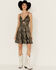 Image #1 - Angie Women's Knot Front Mini Dress, Black, hi-res