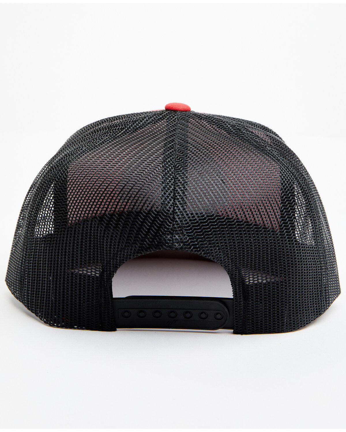 Image #3 - Lazy J Ranch Men's Red & Black Arrowhead Logo Patch Mesh-Back Ball Cap, Red, hi-res