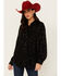 Image #2 - Mainstrip Women's Lucky Sequins Long Sleeve Button-Down Top, Black, hi-res