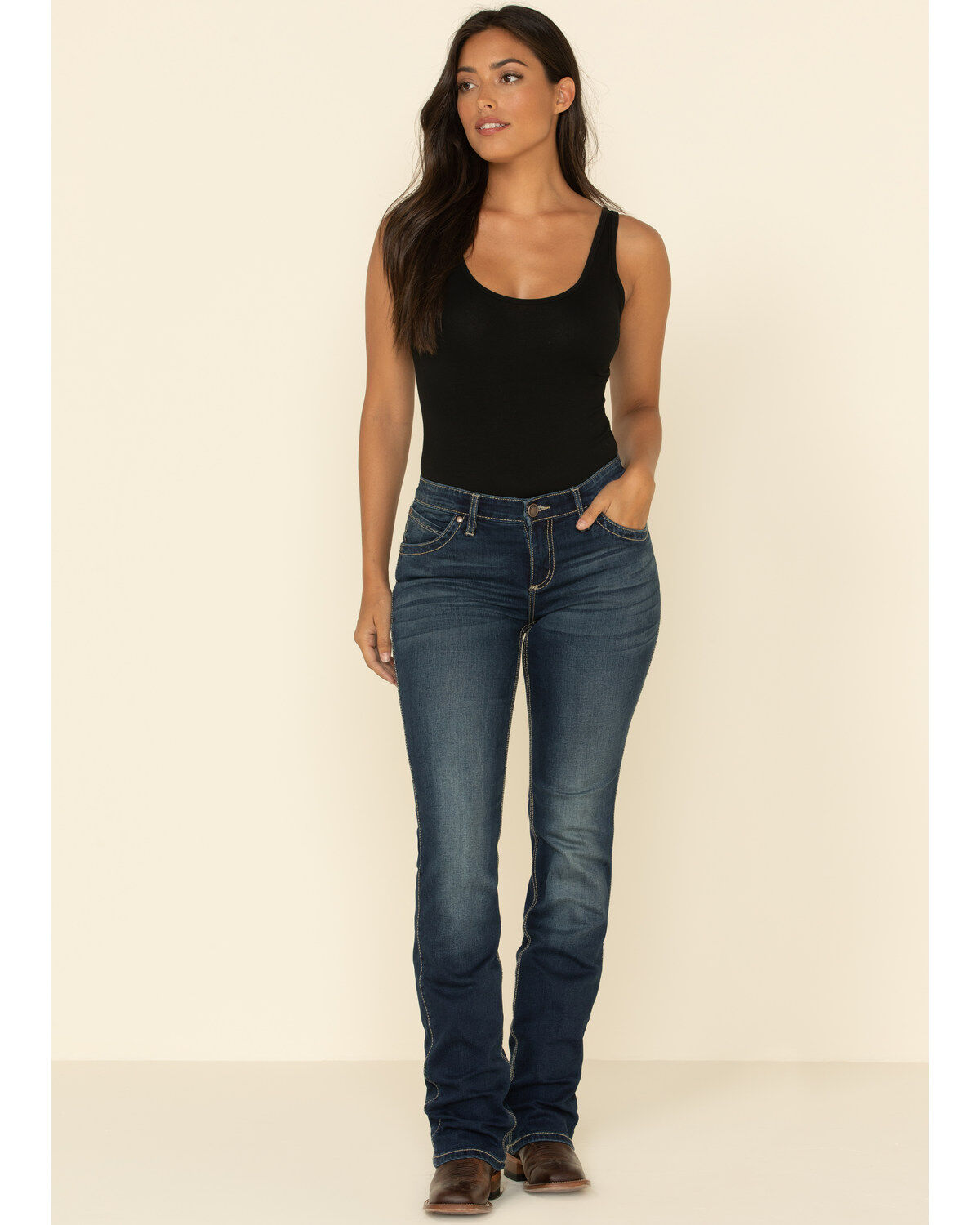 Image #5 - Wrangler Women's Q-Baby Dark Wash Ultimate Riding Jeans  , , hi-res