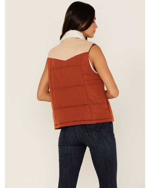 Image #4 - Idyllwind Women's Color Block Puffer Vest, Brown, hi-res