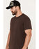 Brothers & Sons Men's Basic Pocket T-Shirt , Dark Brown, hi-res