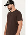 Image #2 - Brothers and Sons Men's Basic Pocket T-Shirt , Dark Brown, hi-res
