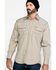 Image #1 - Wrangler Men's FR Plaid Print Long Sleeve Snap Work Shirt, Khaki, hi-res