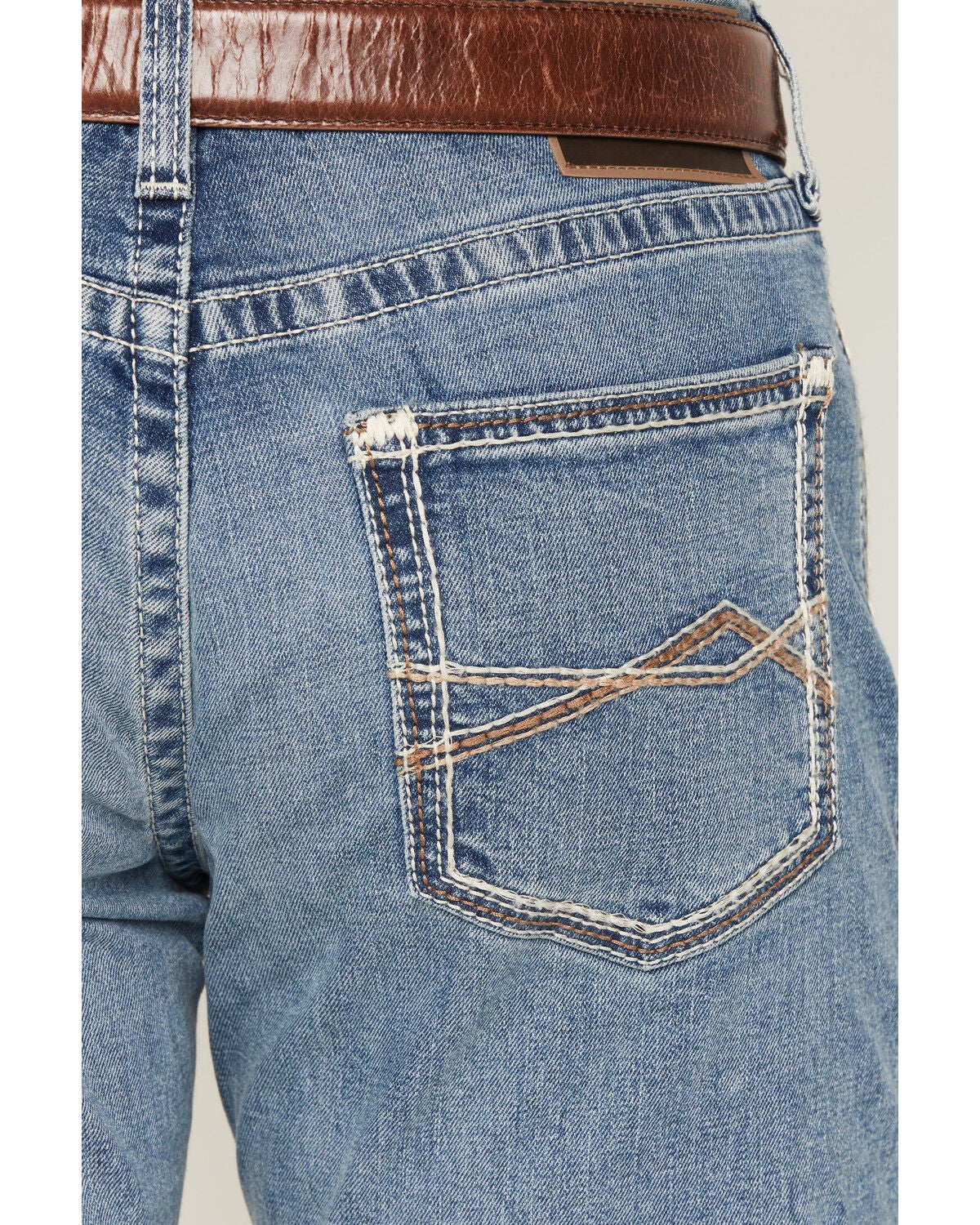Image #4 - Ariat Men's M5 Logan Medium Wash Straight Stretch Denim Jeans, Medium Wash, hi-res