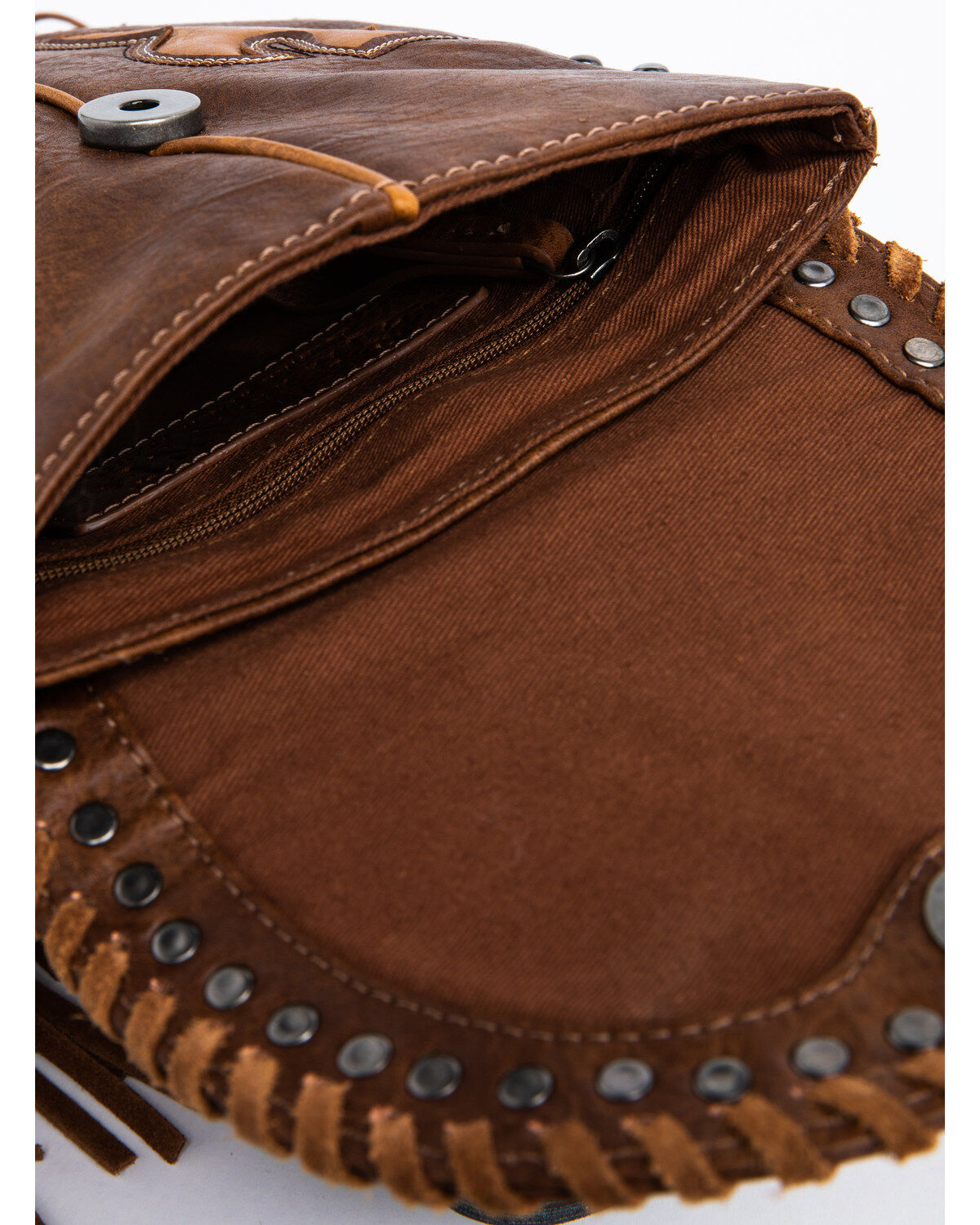 Image #5 - Shyanne Women's Embroidered Boot Stitch Crossbody Bag, Brown, hi-res