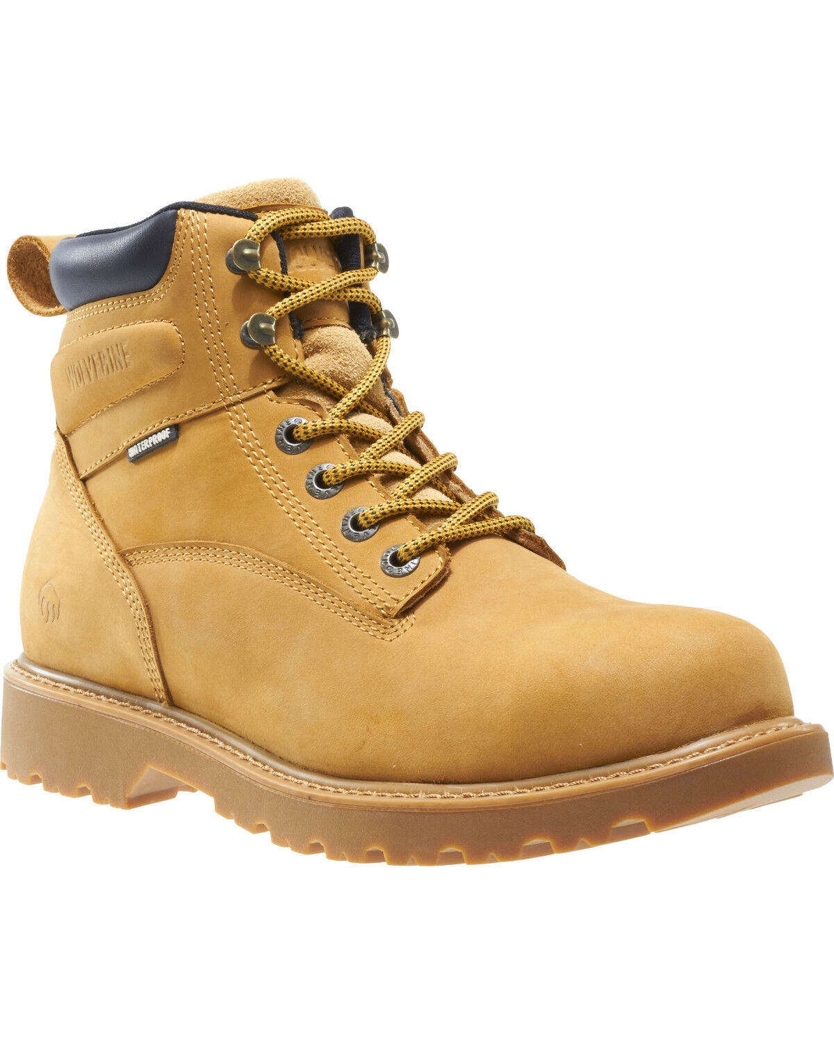 Wolverine Men's Floorhand Waterproof 6" Work Boots - Steel Toe, Wheat, hi-res