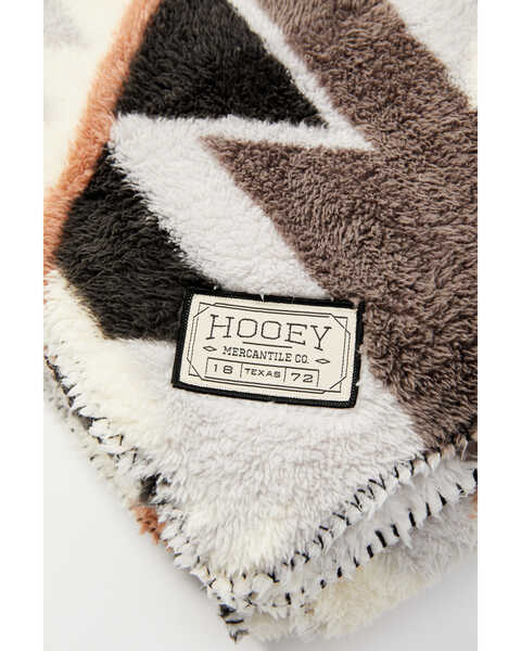Image #2 - Hooey Southwestern Print Fleece Blanket , Charcoal, hi-res