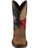 Image #9 - Rebel by Durango Men's Steel Toe Texas Flag Western Boots, Brown, hi-res