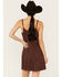 Image #4 - Shyanne Women's Faux Suede Sleeveless Mini Dress, Dark Brown, hi-res