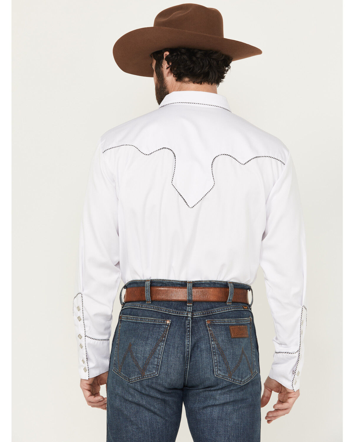 Image #4 - Scully White Retro Western Shirt, White, hi-res