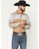 Image #1 - Cody James Men's Bronco Southwestern Block Long Sleeve Snap Western Shirt, Tan, hi-res