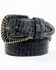 Idyllwind Women's Napier Crocodile Print Western Belt, Blue, hi-res