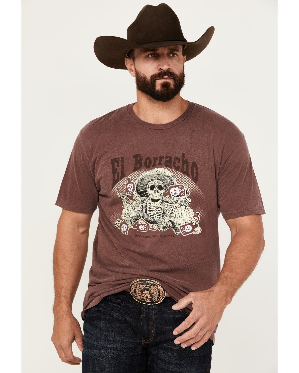 Moonshine Spirit&reg; Men's El Borracho Short Sleeve T-Shirt, Light Red, hi-res