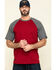 Image #1 - Hawx Men's Red Midland Short Sleeve Baseball Work T-Shirt - Tall, Red, hi-res