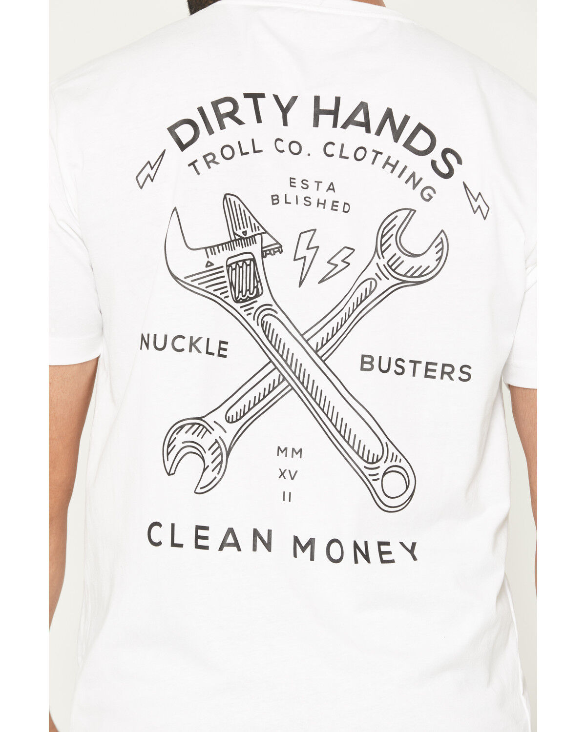 Image #4 - Troll Co Men's Twisting Wrenches Short Sleeve Graphic T-Shirt, White, hi-res