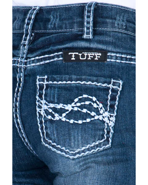 Image #5 - Cowgirl Tuff Girls' Edgy Bootcut Jeans, Blue, hi-res