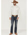 Image #2 - RANK 45® Men's Roughstock Paisley Geo Print Long Sleeve Button-Down Western Shirt, Cream, hi-res