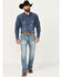 Image #1 - Cody James Men's Bandera Wash Wyatt Slim Bootcut Stretch Denim Jeans, Light Wash, hi-res
