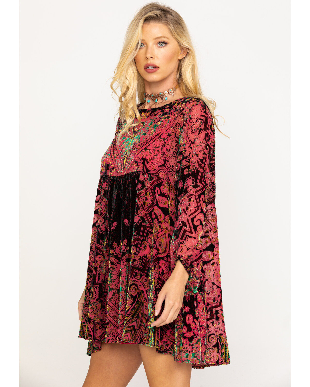 velvet babydoll dress