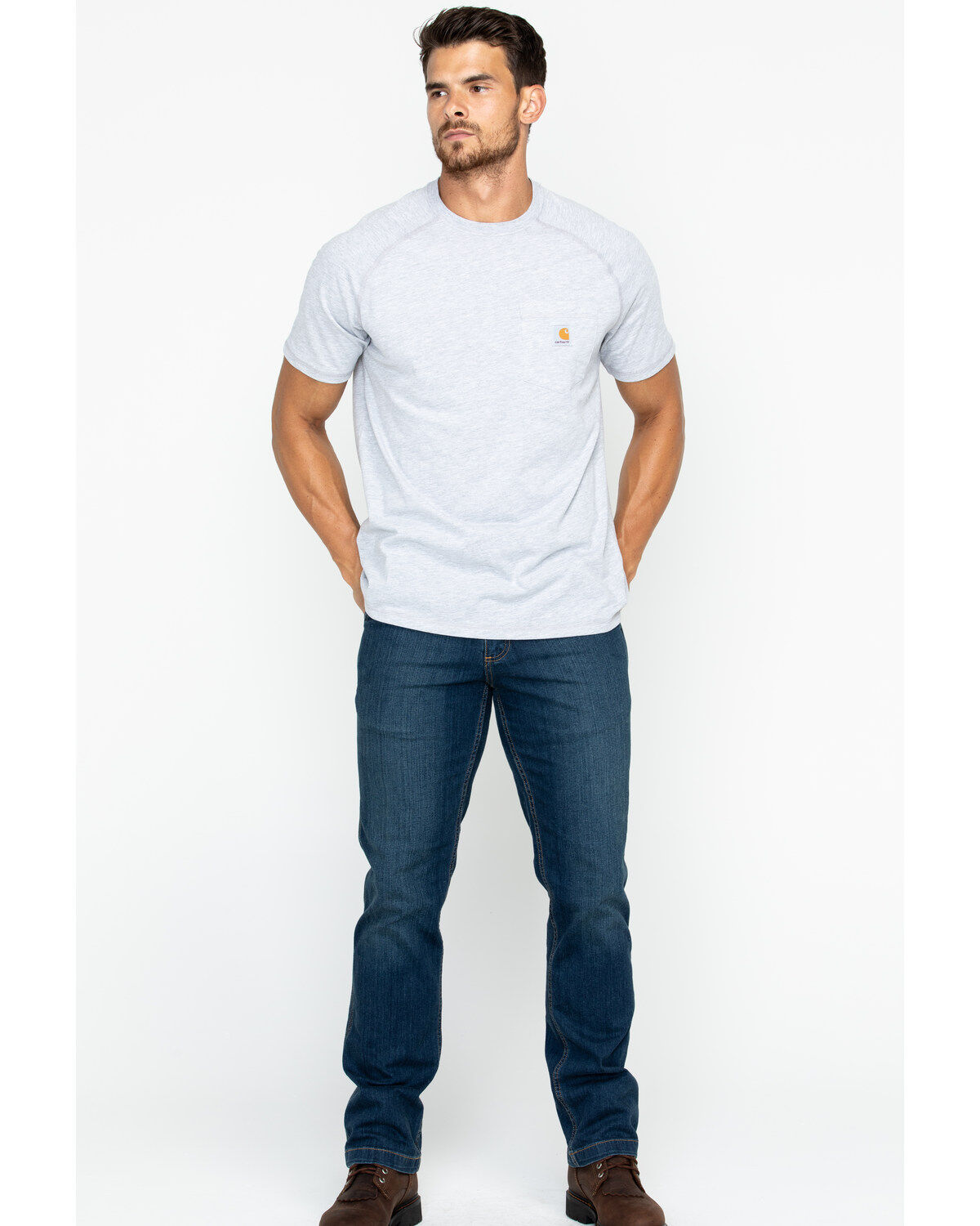 Image #6 - Carhartt Force Men's Short Sleeve Work T-Shirt, , hi-res