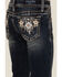 Image #4 - Grace in LA Girls' Dark Wash Mid Rise Bootcut Jeans, Medium Wash, hi-res